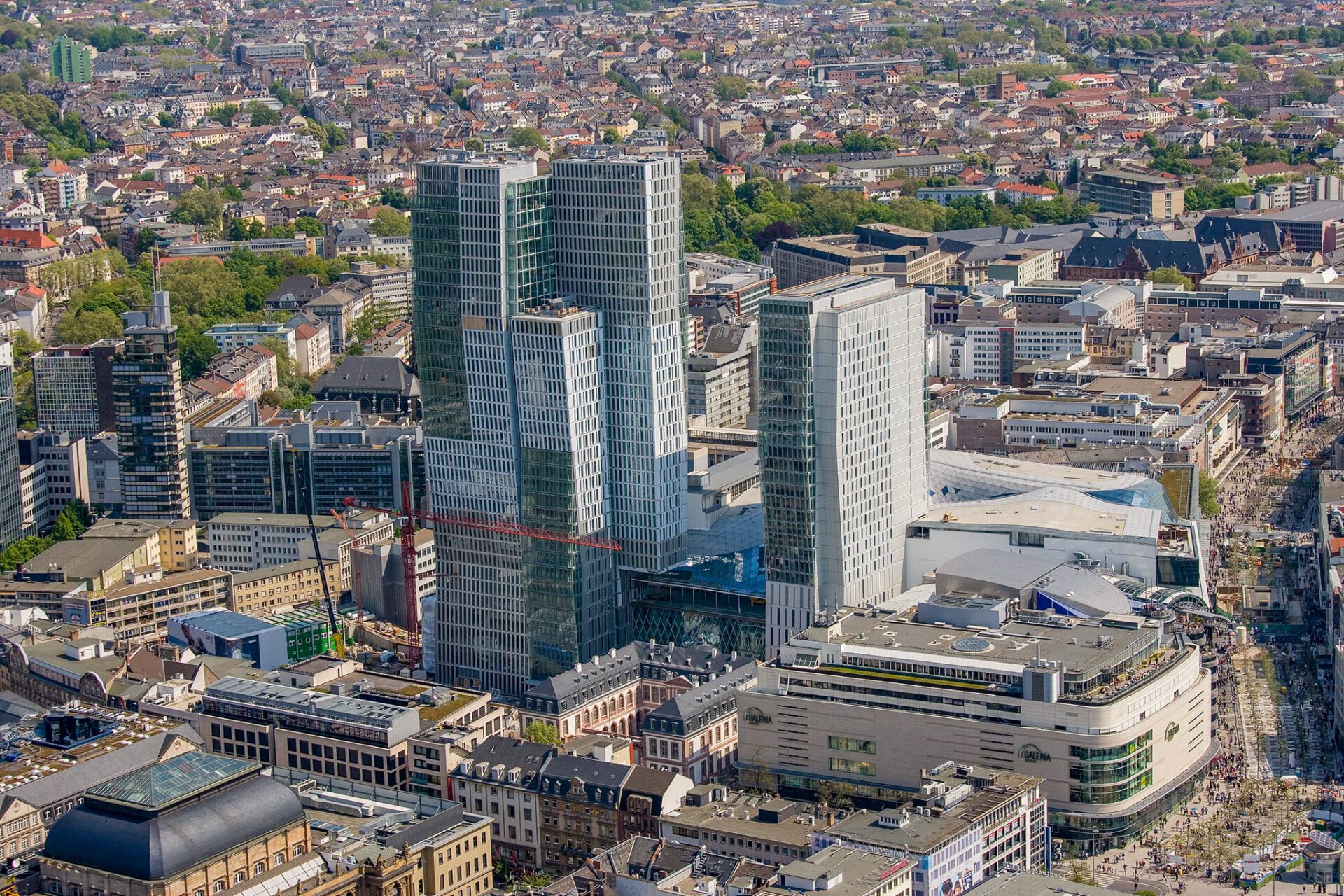 Mylius, Frankfurt Am Main-Zeil-Palais Quartier-Ansicht vom Maintower, CC BY-SA 3.0